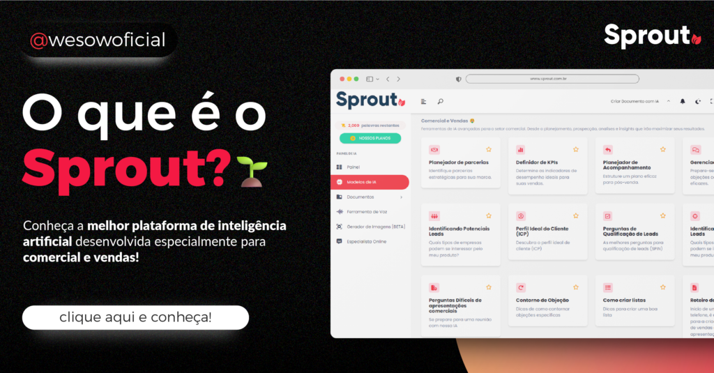 Sprout 🌱 - Inteligência artificial para vendas, marketing e criação de conteúdo - Sprout 🌱 - Inteligência artificial para vendas, marketing e criação de conteúdo.